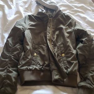 Jacket with a hood and a unicorn print on the back